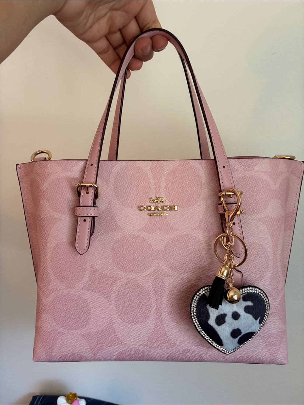 2/$20🎀 Black Leopard Print Heart Tassel Keychain Bag Charm